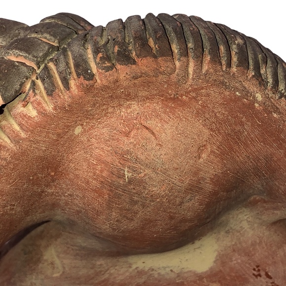 Vintage Pottery Aztec Maya Terracota Clay Figurine Statue Home Decor Accent - Picture 7 of 15